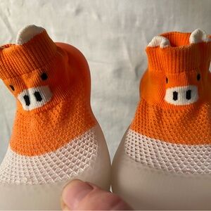 Orange Fox Baby Soft-Soled Sock Shoes